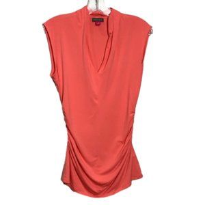 Vince Camuto tangerine sleeveless v neck t…